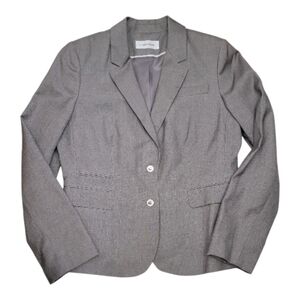 Calvin Klein Gray Tweed Blazer Suit Jacket